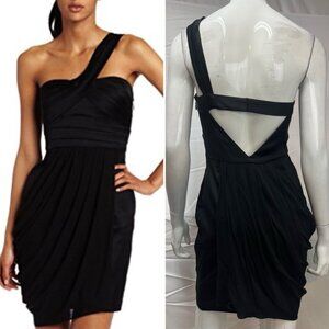BCBGMaxAzria Black One-Shoulder Dress